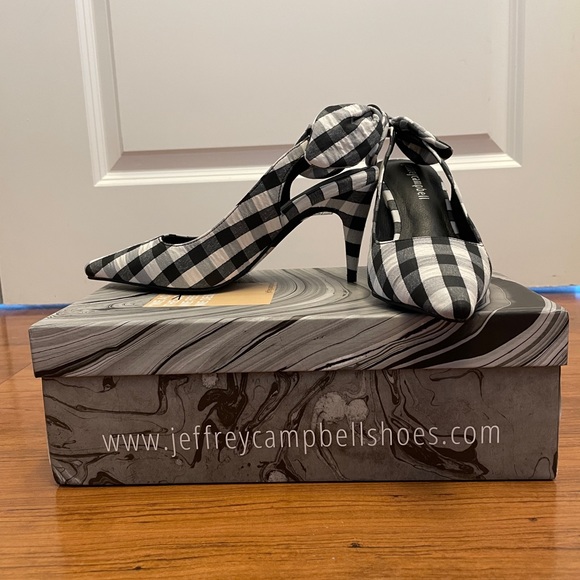 New in Box Jeffrey Campbell Gingham Heels Size 5 - Picture 3 of 10